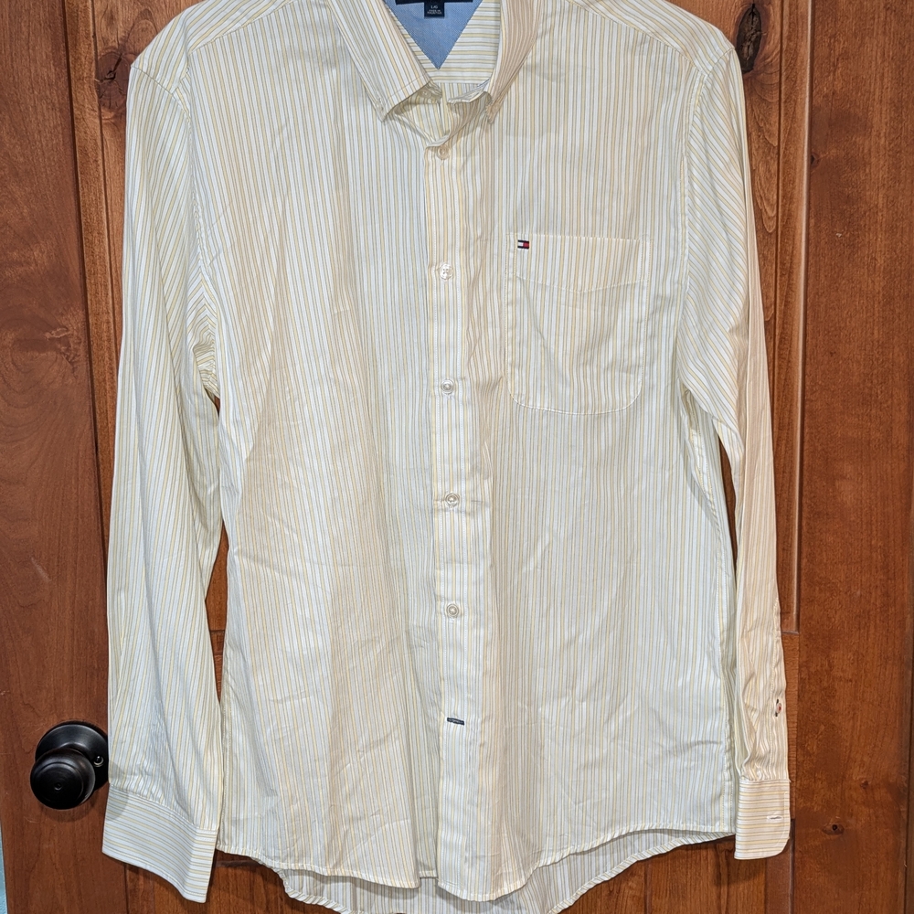 Tommy Hilfiger Casual Yellow Button Down Shirt